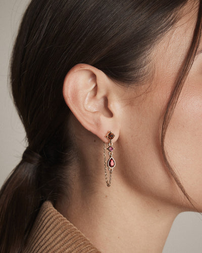 Allurement Earrings - Bordeaux