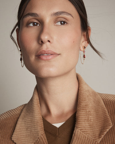 Allurement Earrings - Bordeaux