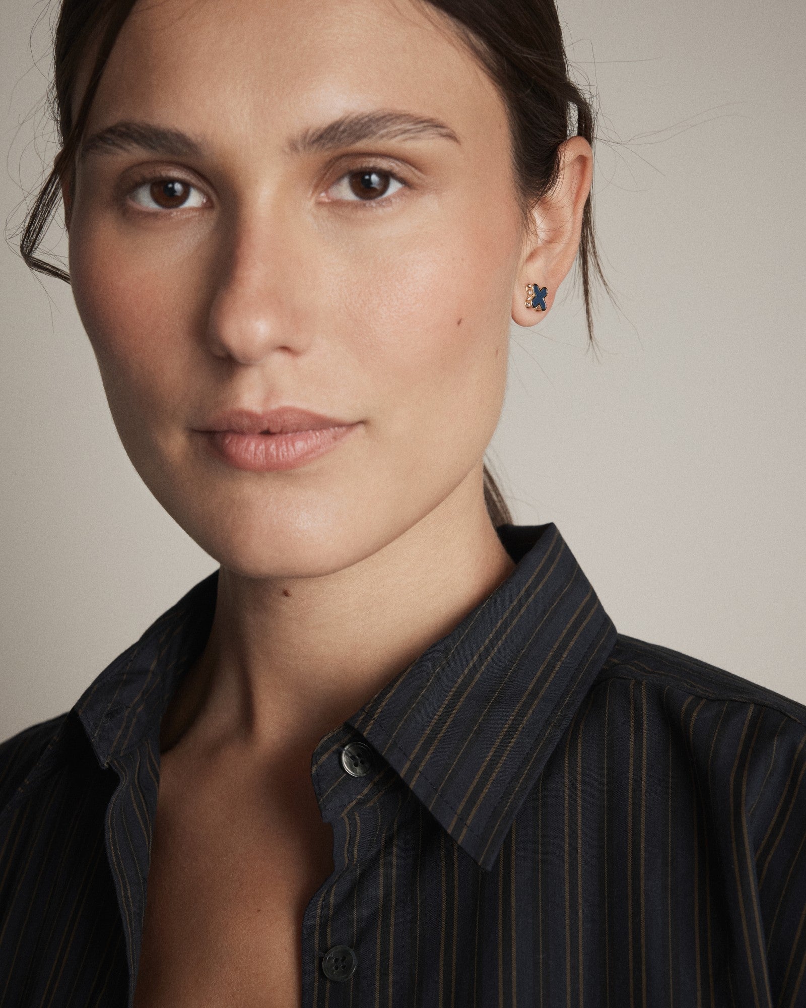 Dreamer Stud Earings - Navy