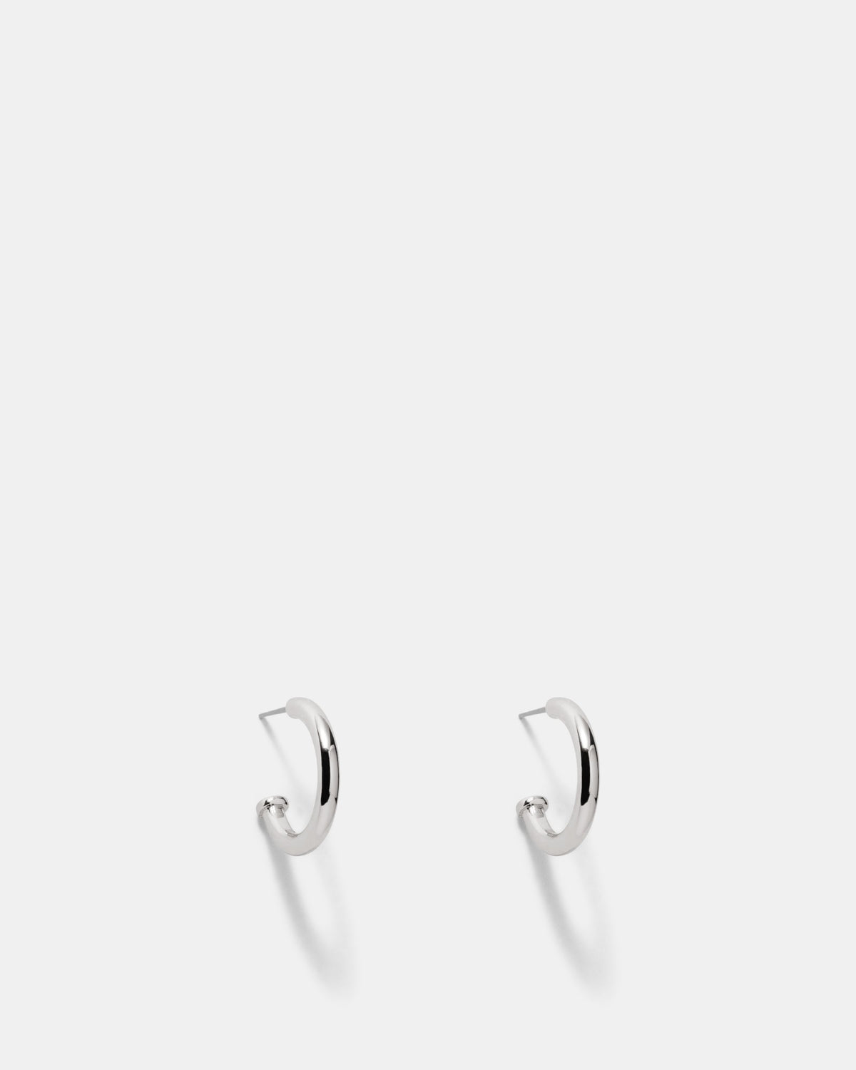 Signatura Charm Hoop Earrings - Silver