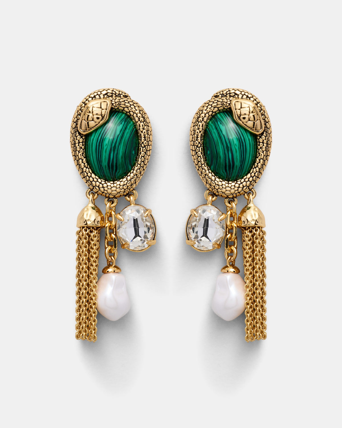 Serpentina Earrings - Malachite