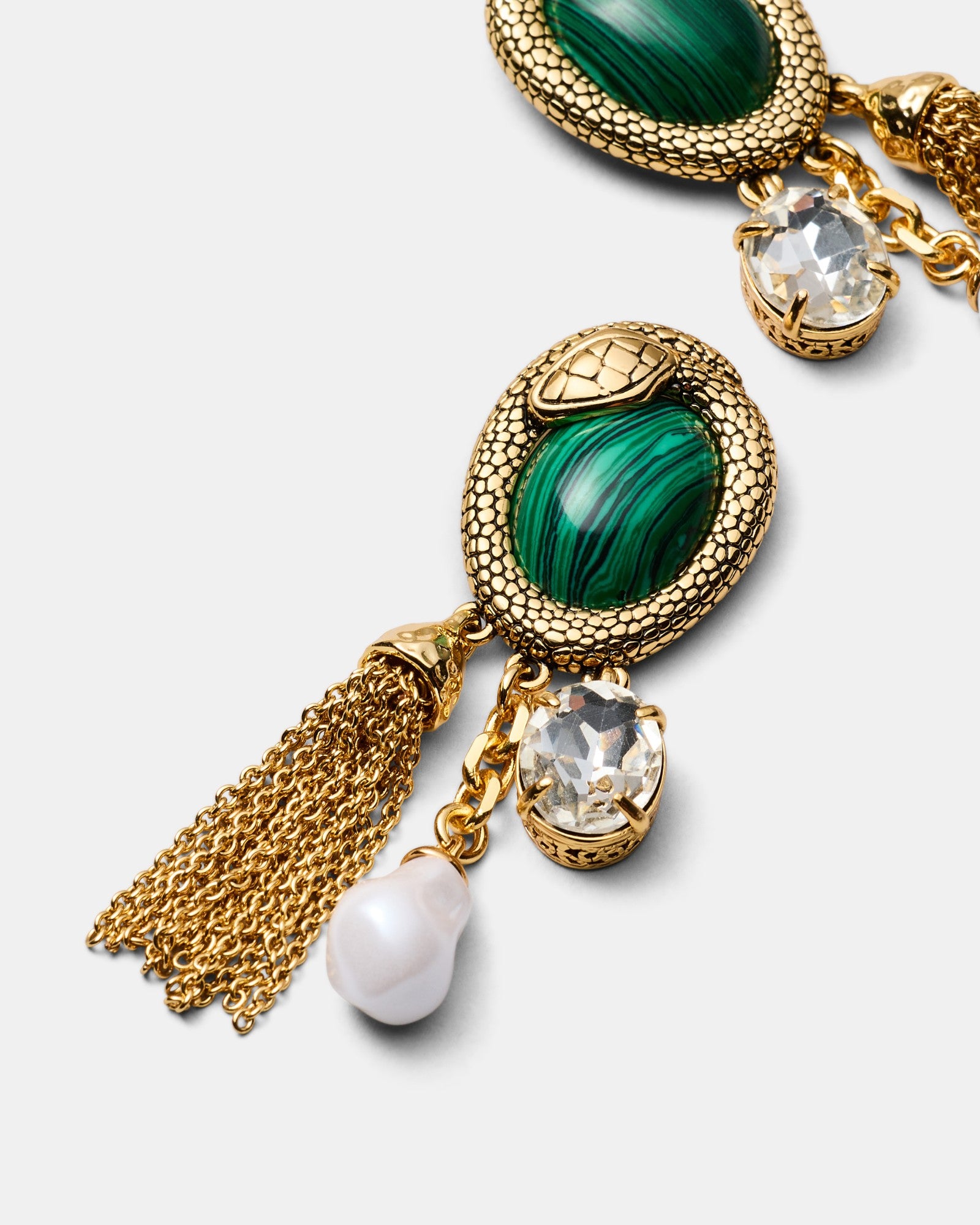 Serpentina Earrings - Malachite