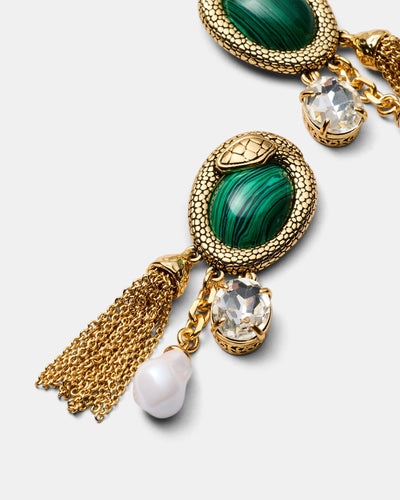 Serpentina Earrings - Malachite