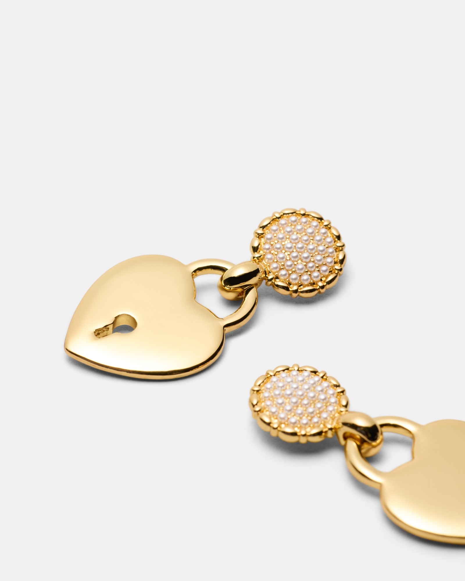 Locked In Love Earrings - Gold