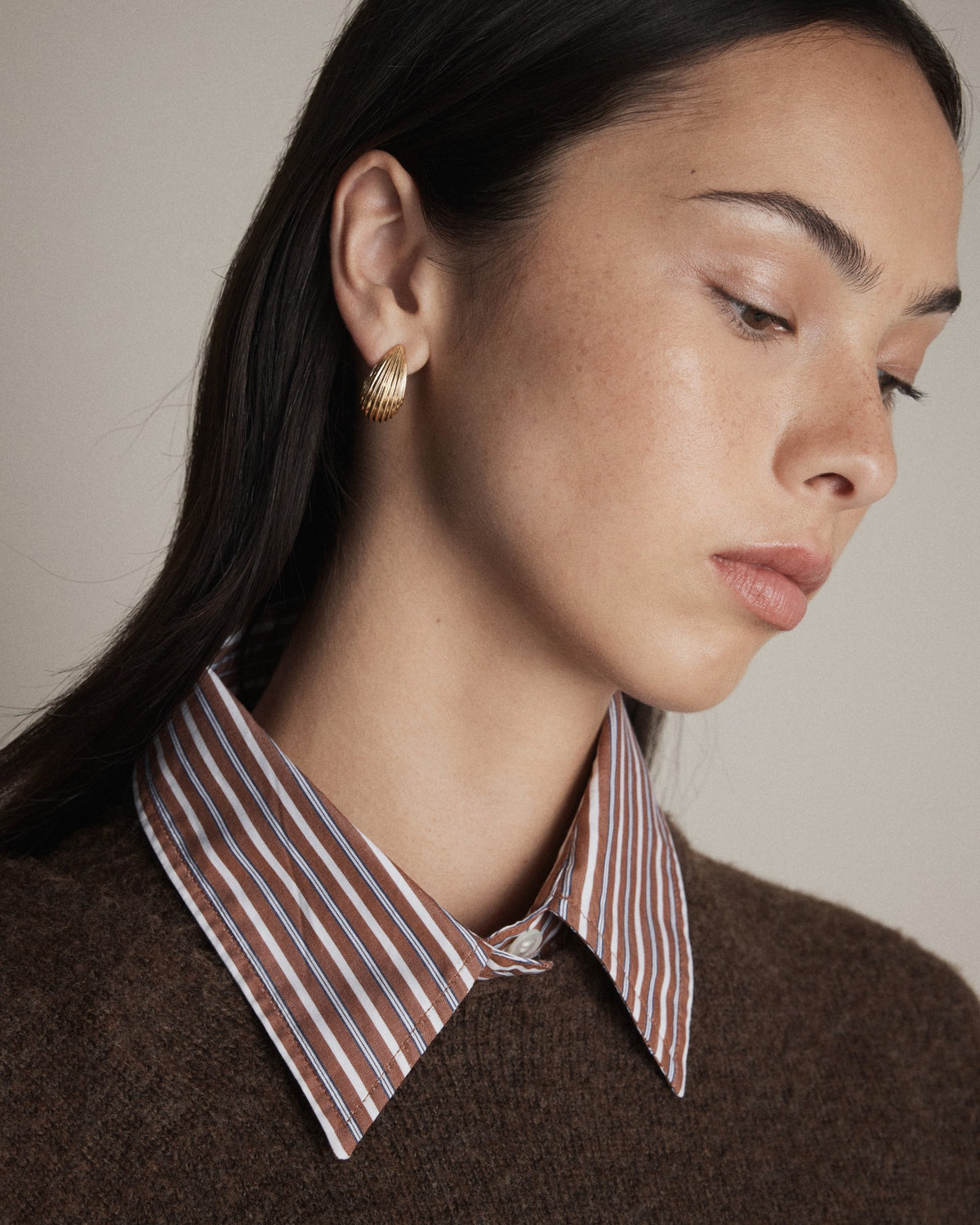 Ravine Hoop Earrings - Gold
