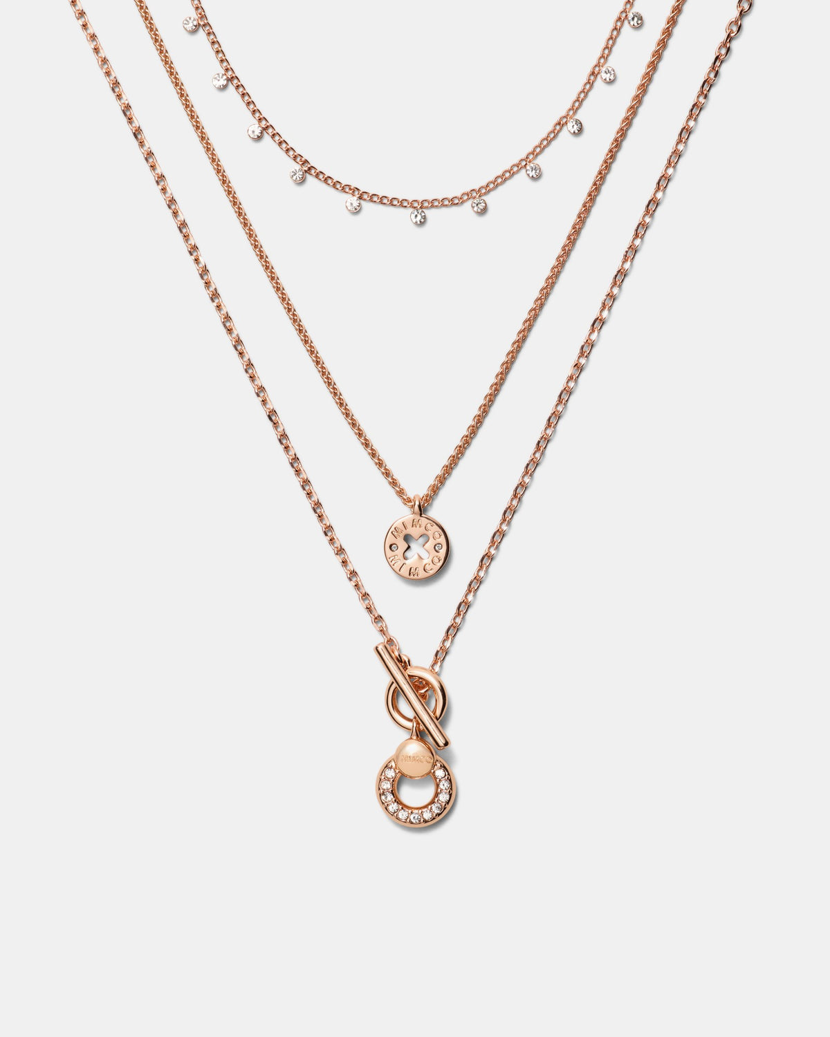 Signatura Trio Necklace - Rose Gold
