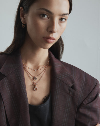 Signatura Trio Necklace - Rose Gold