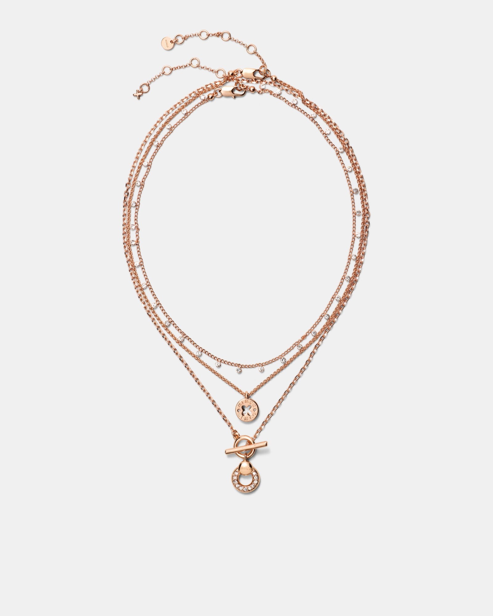 Signatura Trio Necklace - Rose Gold