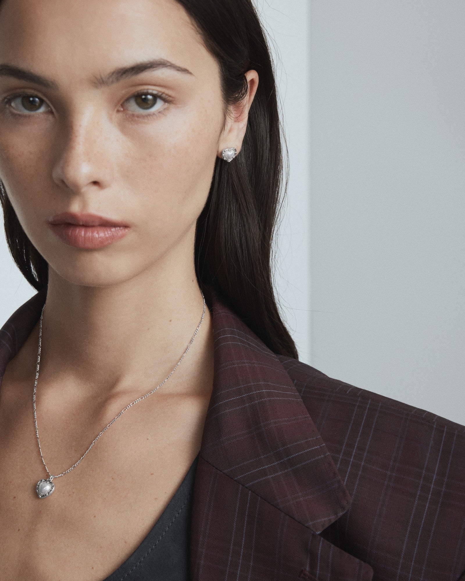 Maybelle Necklace Earrings Set - Silver