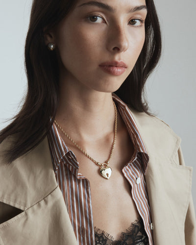 Locked In Love Necklace - Gold