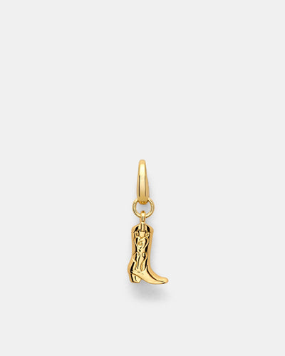 Cowboy Boot Charm - Gold