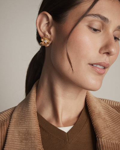 Flurea Stud Earrings - Gold