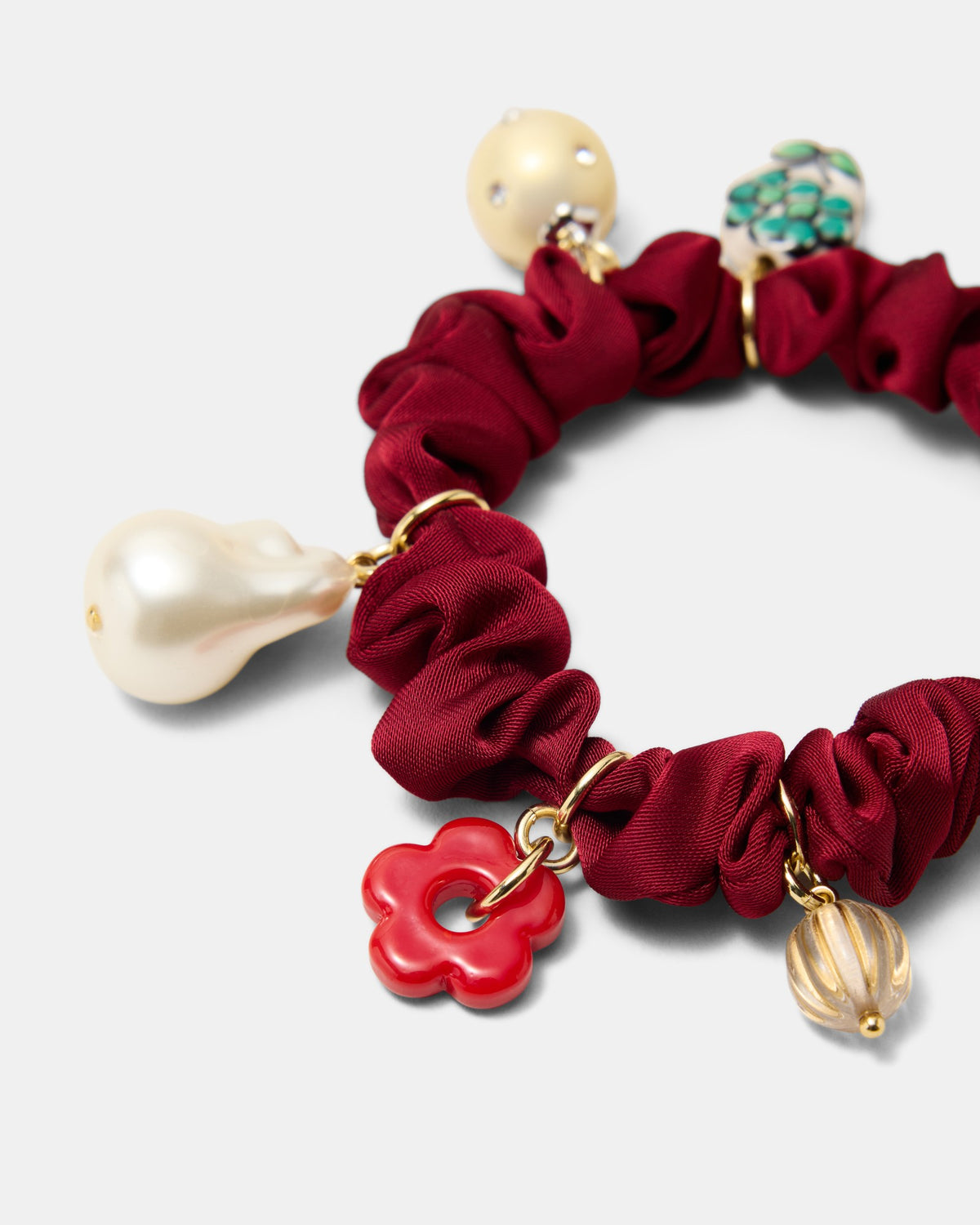 Charm Scrunchie - Bordeaux