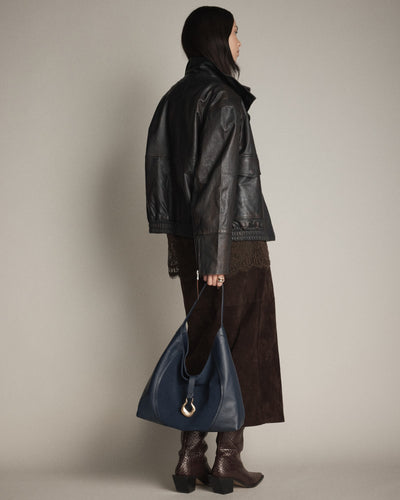 Shield Hobo Bag - Navy