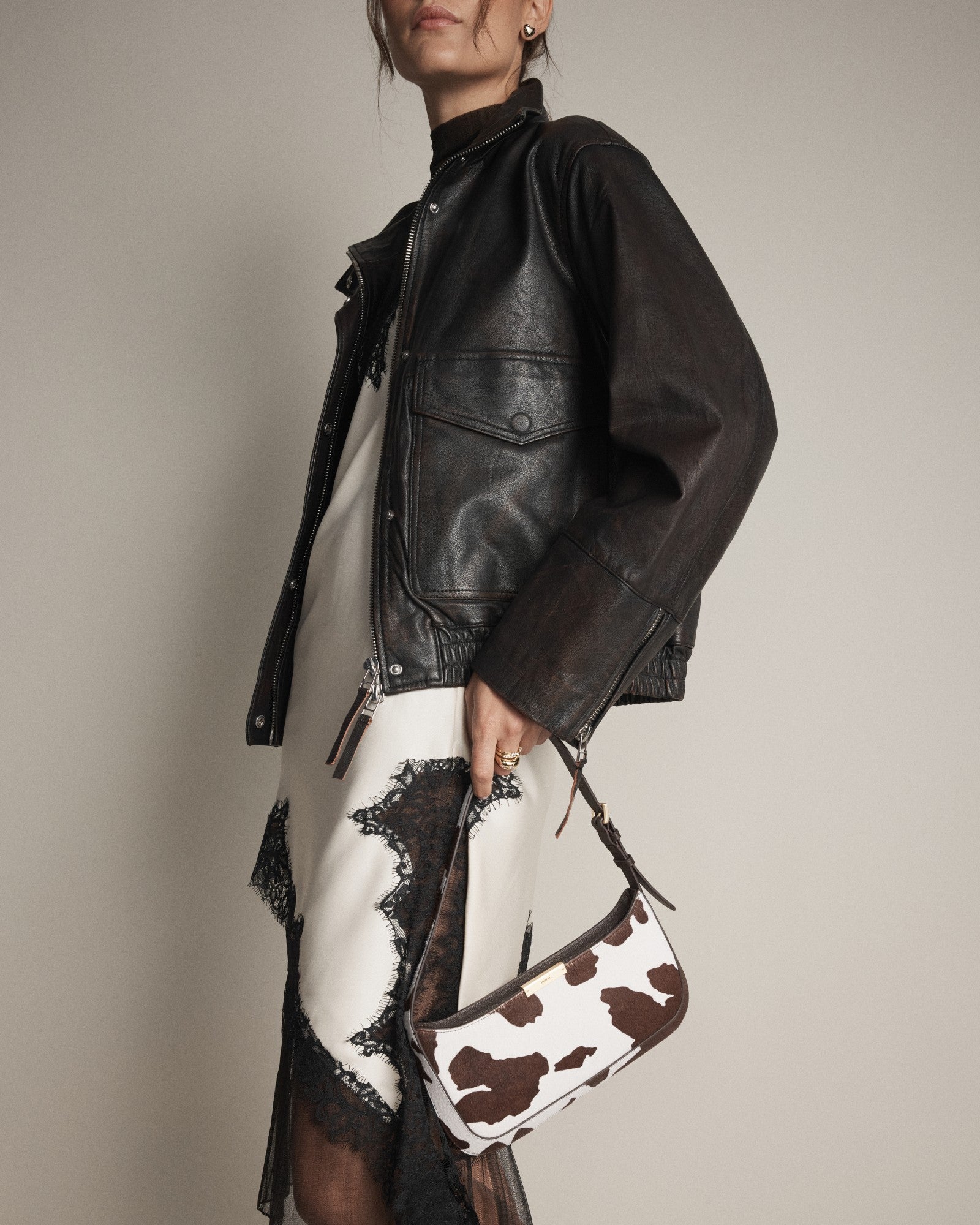 Cove Slim Shoulder Bag - Animal Print