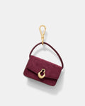 Shield Mini Bag Charm - Merlot