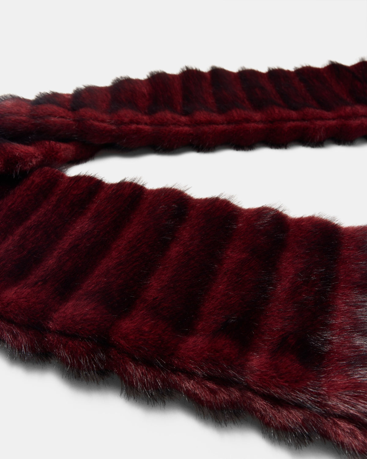 Dylan Faux Fur Scarf - Bordeaux