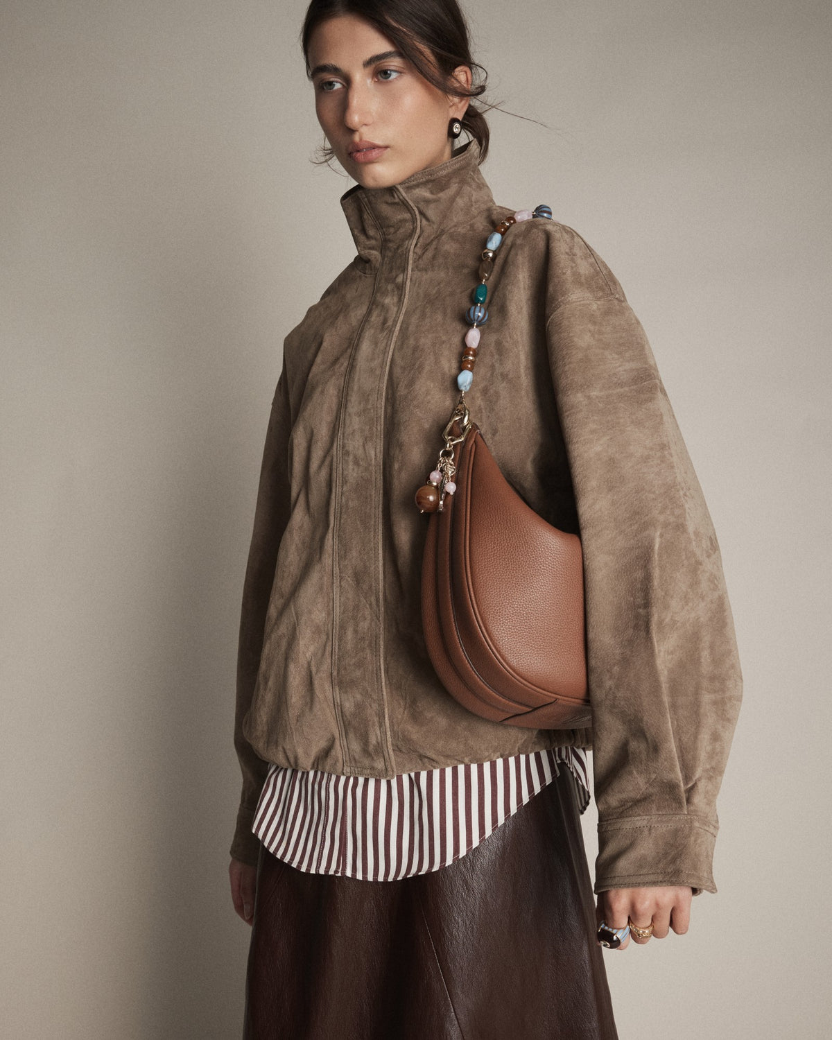 Luna Crescent Bag - Walnut