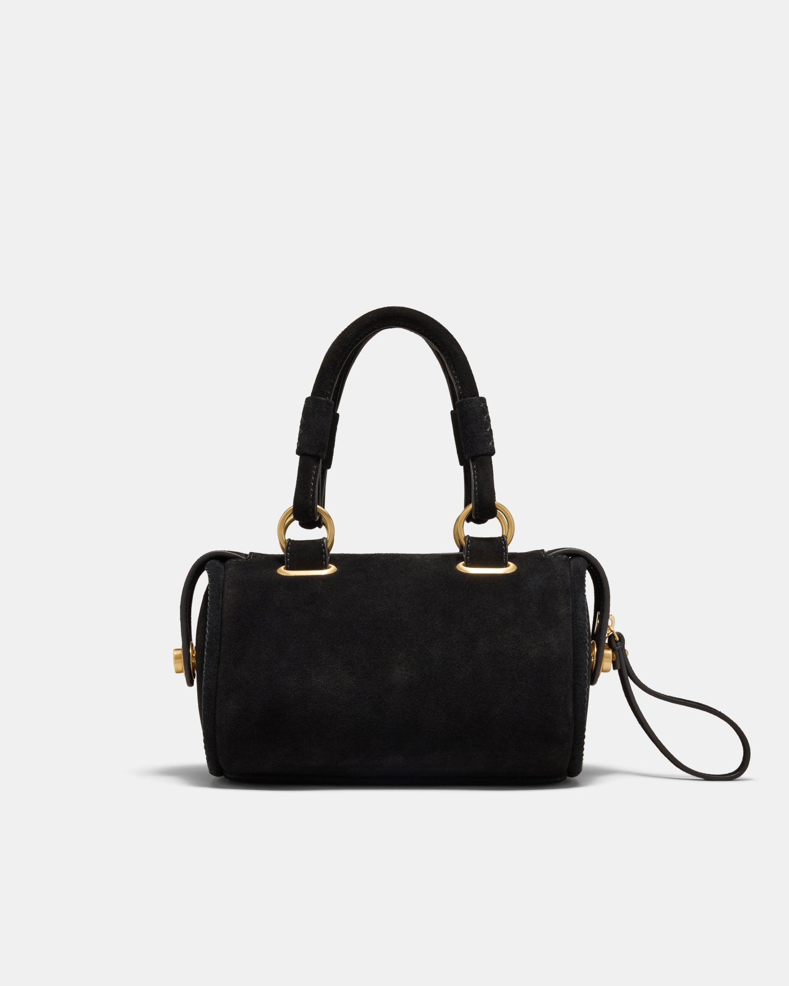 Turnlock Bowler Grab Crossbody Bag - Black