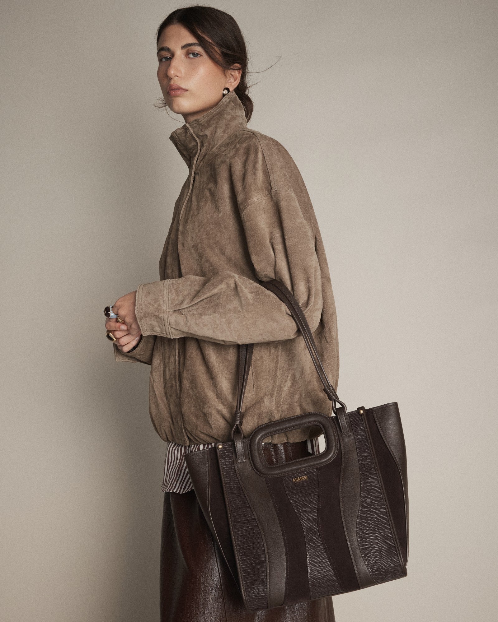 Harlowe Tote Bag - Bitter Chocolate