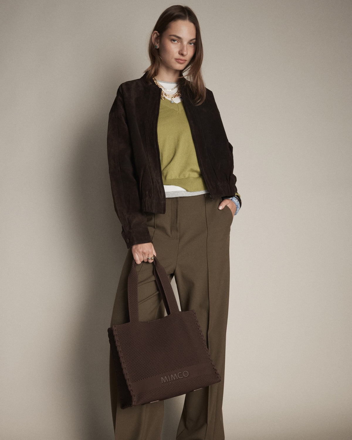 Blondie Boxy Tote Bag - Chocolate