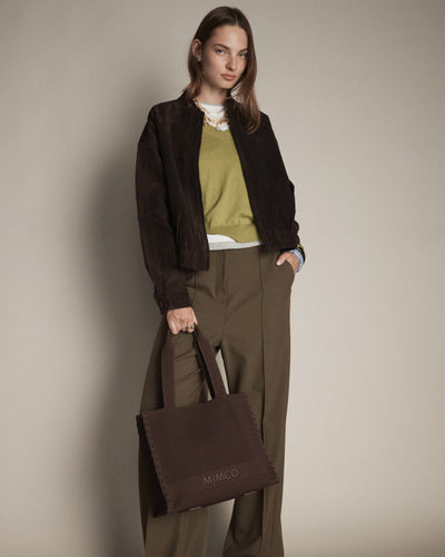 Blondie Boxy Tote Bag - Chocolate