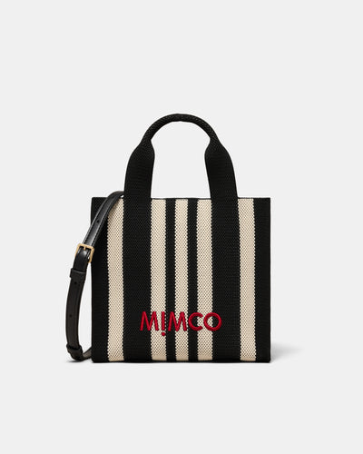 Blondie Small Tote Bag - Black Stripe