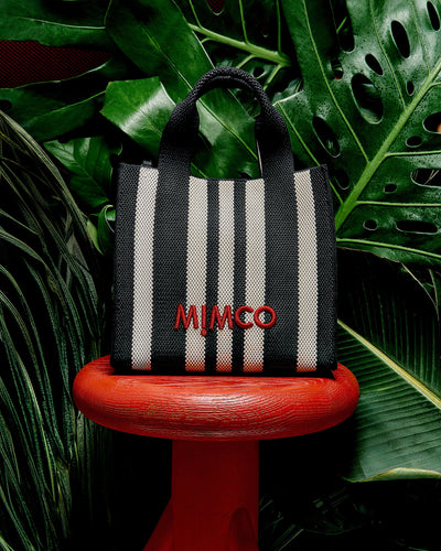 Blondie Small Tote Bag - Black Stripe
