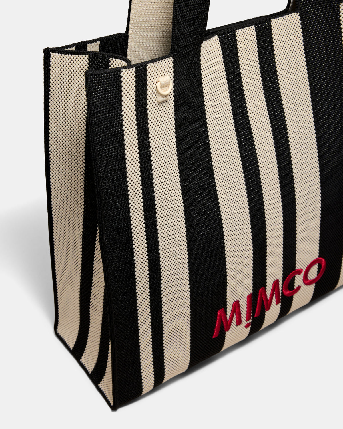 Blondie Large Boxy Tote Bag - Black Stripe