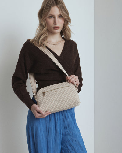 Squad Woven Crossbody Bag - Natural