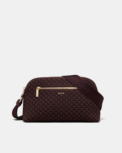 Squad Woven Crossbody Bag - Chocolate