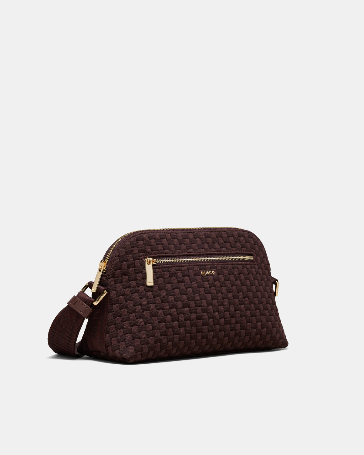 Squad Woven Crossbody Bag - Chocolate