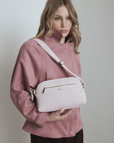 Squad Woven Crossbody Bag - Pink Salt