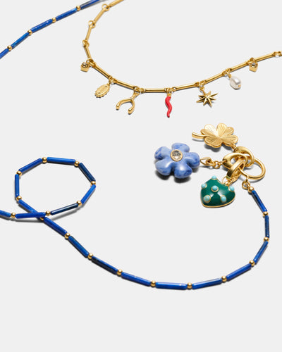 Talisman Duo Necklace - Ultra Marine