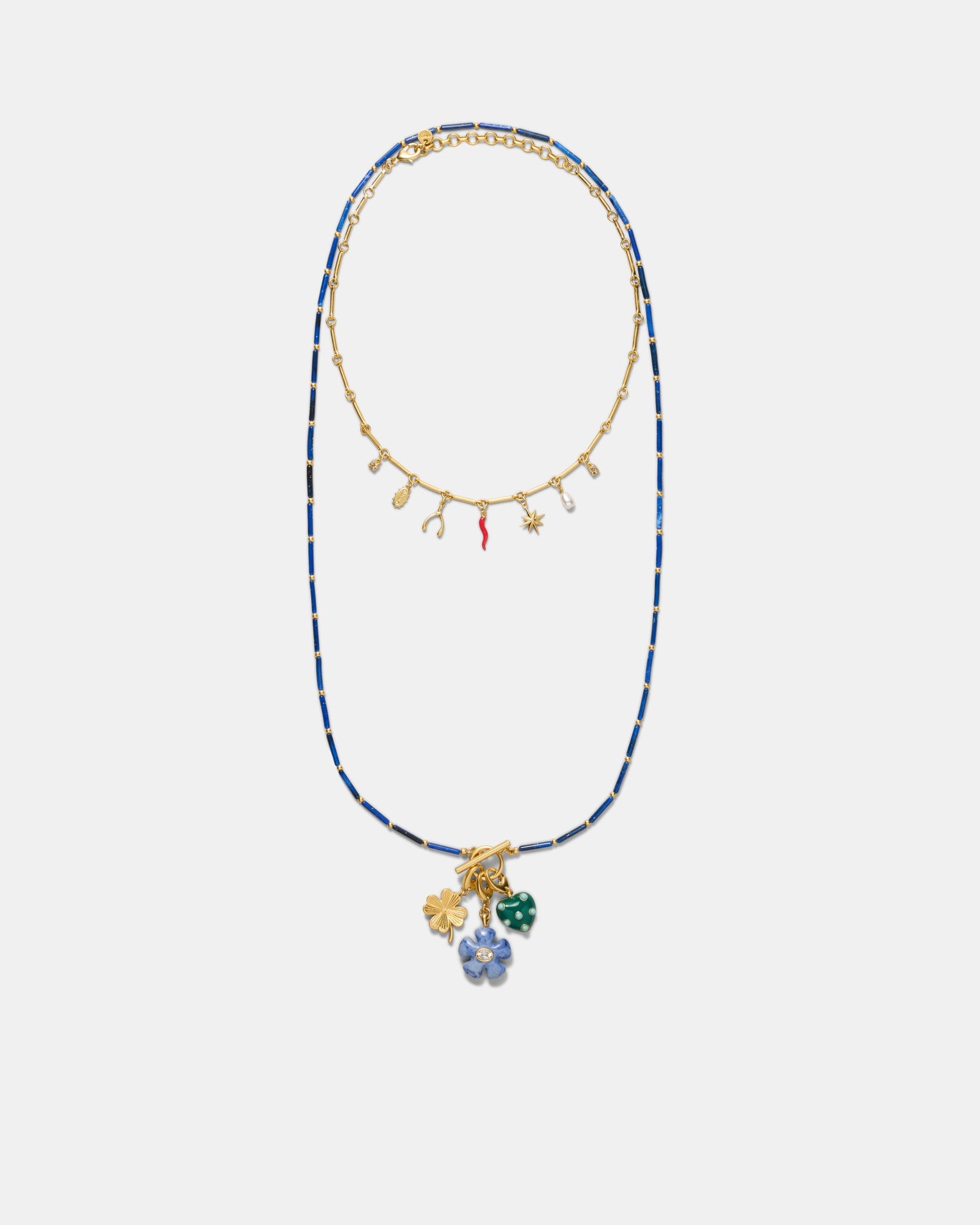 Talisman Duo Necklace - Ultra Marine