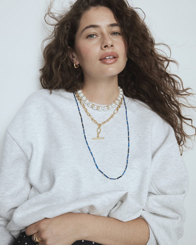 Fortuna Duo Necklace - Pearl