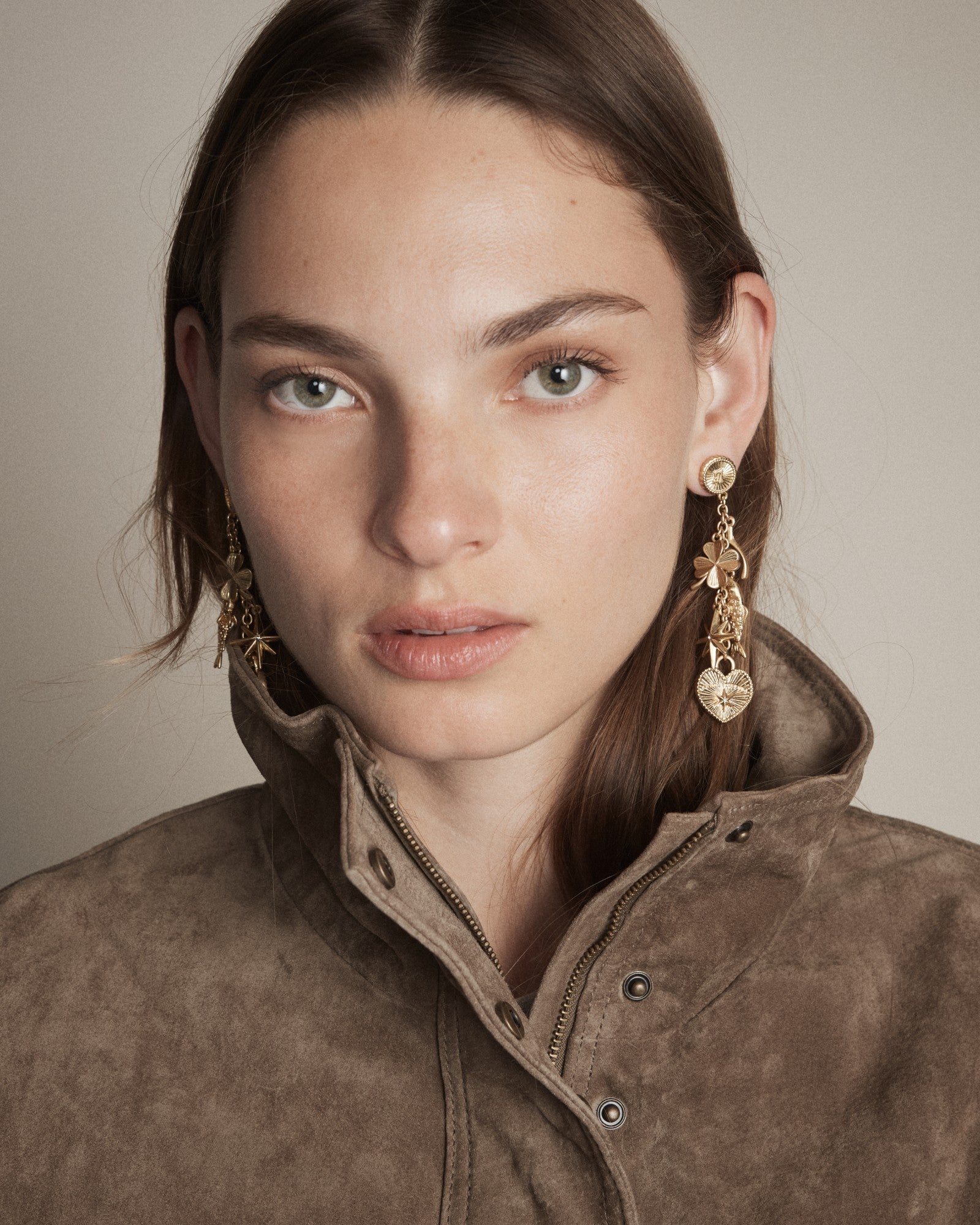 Fortuna Charm Earrings - Gold