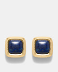 Abundance Stone Stud Earrings - Cobalt