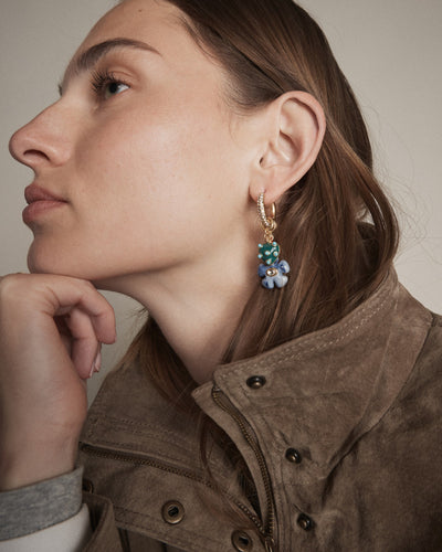 Talisman Charm Hoop Earrings - Ultra Marine