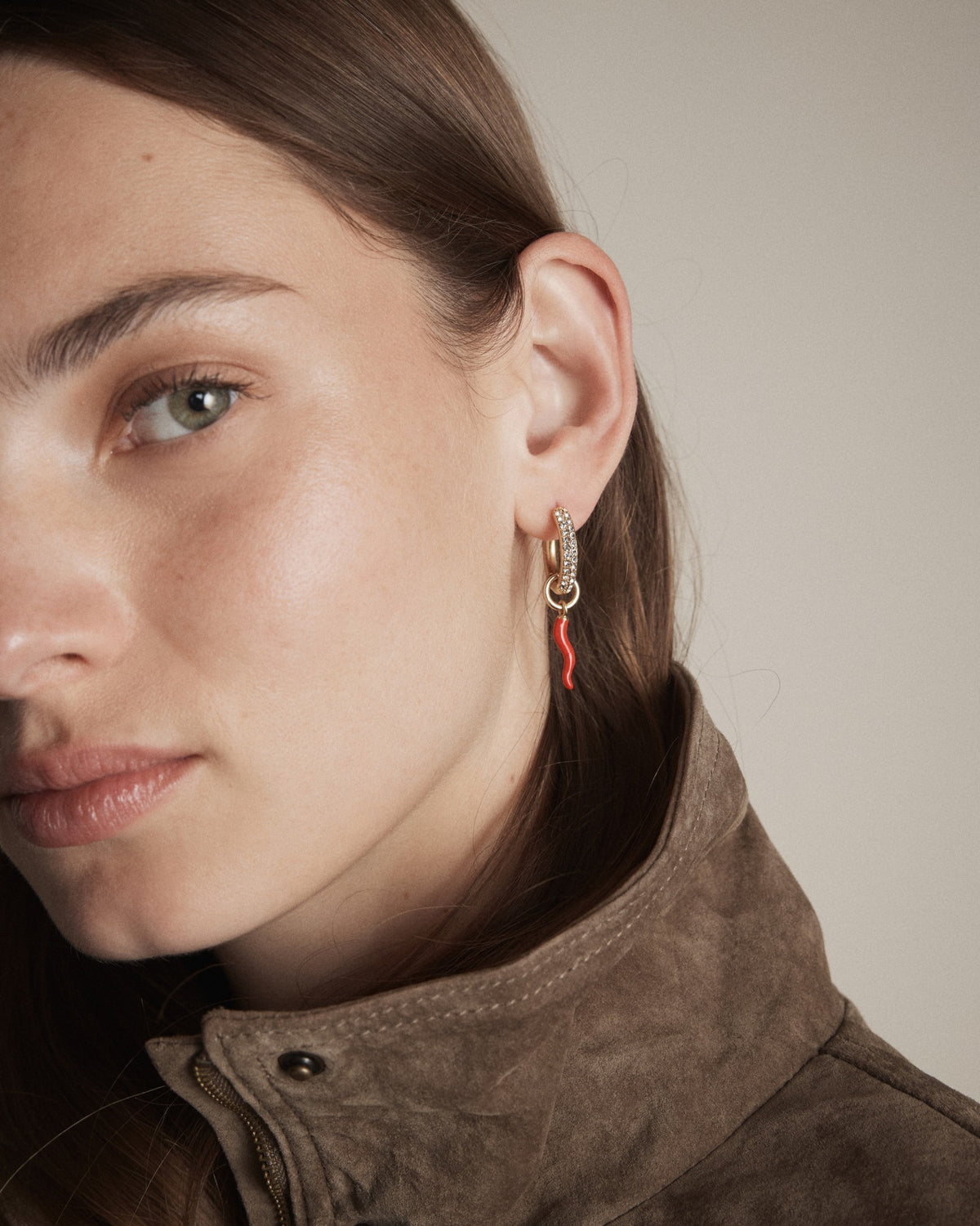 Talisman Charm Hoop Earrings - Ultra Marine