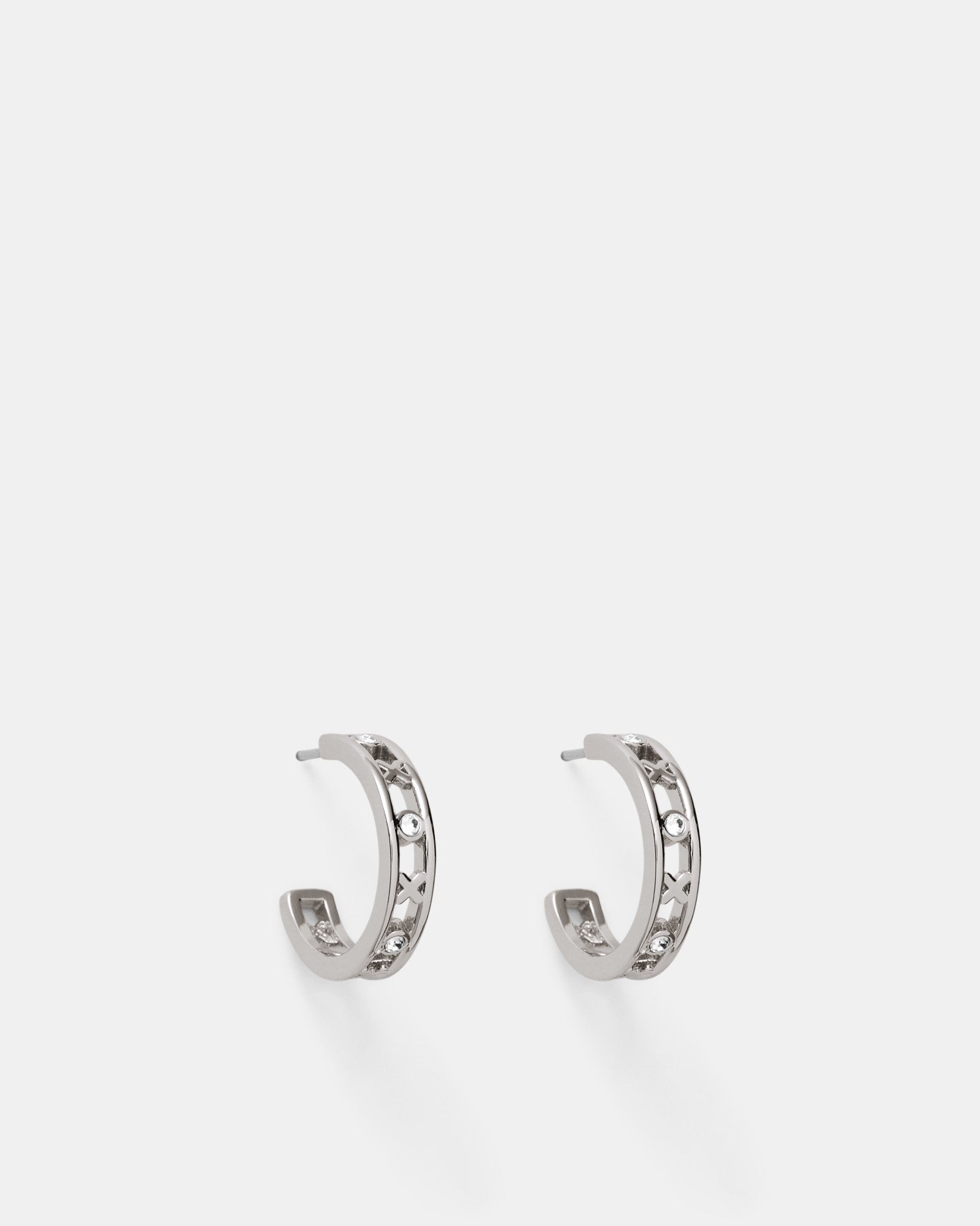 Amulet Hoop Earrings - Silver