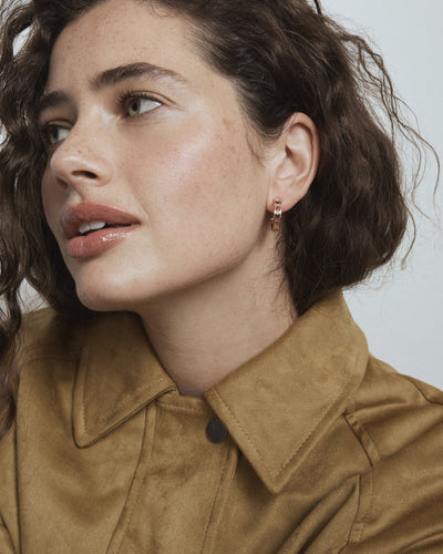 Amulet Hoop Earrings - Rose Gold