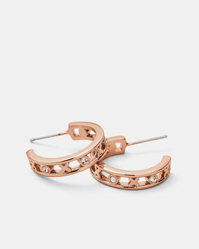 Amulet Hoop Earrings - Rose Gold