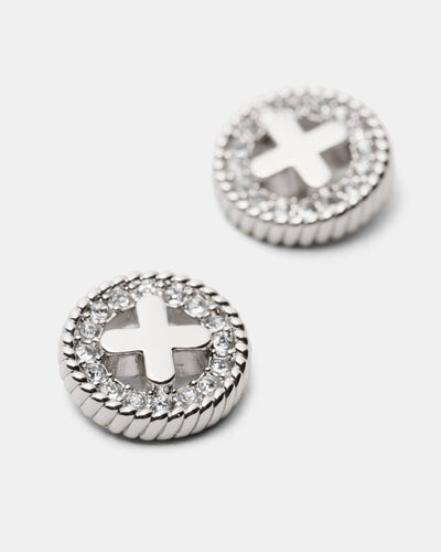 Amulet Stud Earrings - Silver