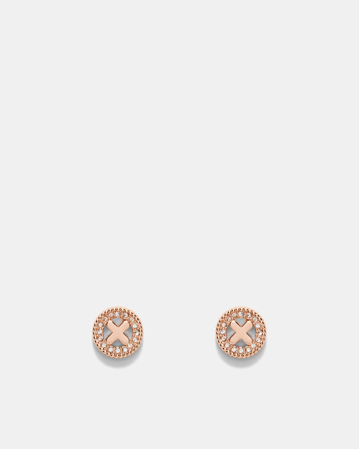 Amulet Stud Earrings - Rose Gold
