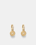 Amulet Charm Hoop Earrings - Gold