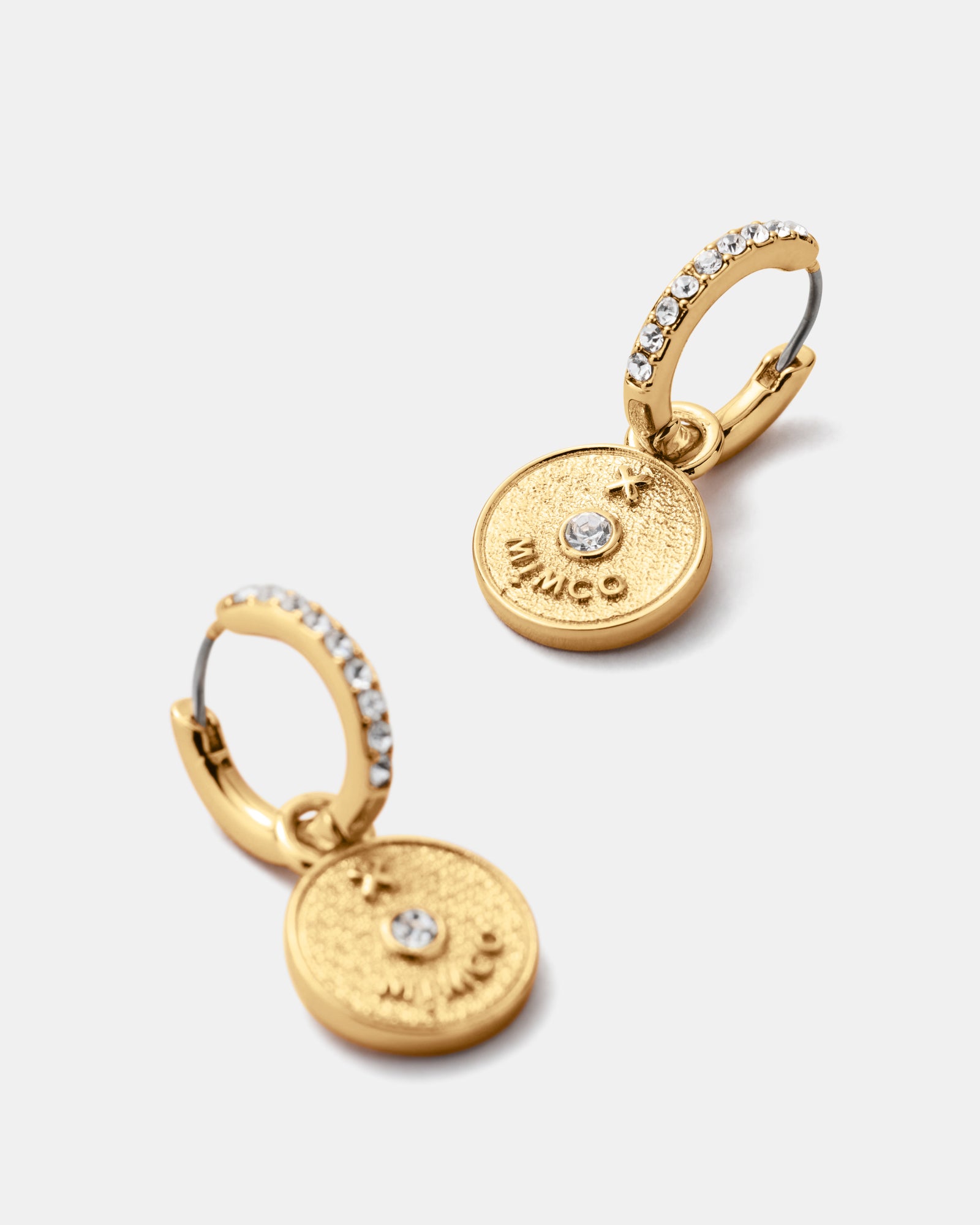 Amulet Charm Hoop Earrings - Gold