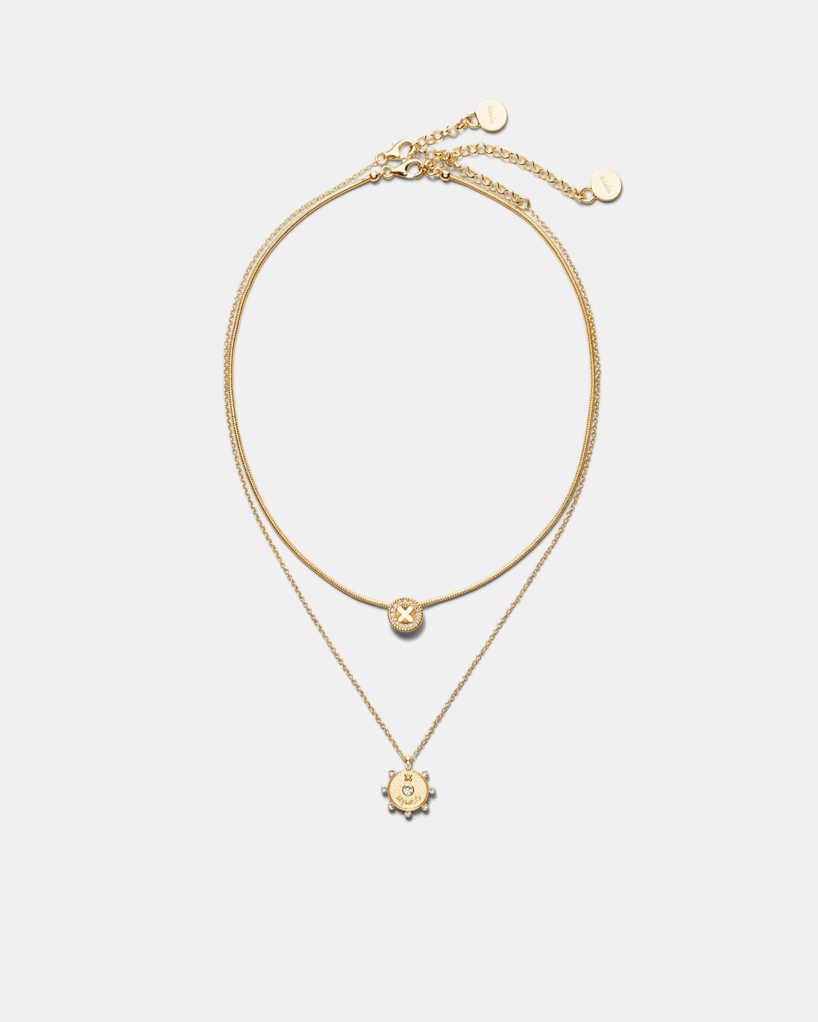 Amulet Duo Necklace - Gold