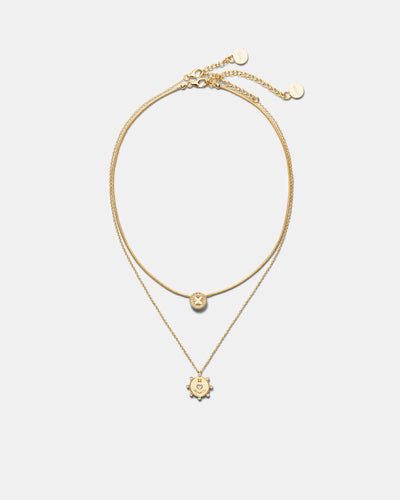 Amulet Duo Necklace - Gold