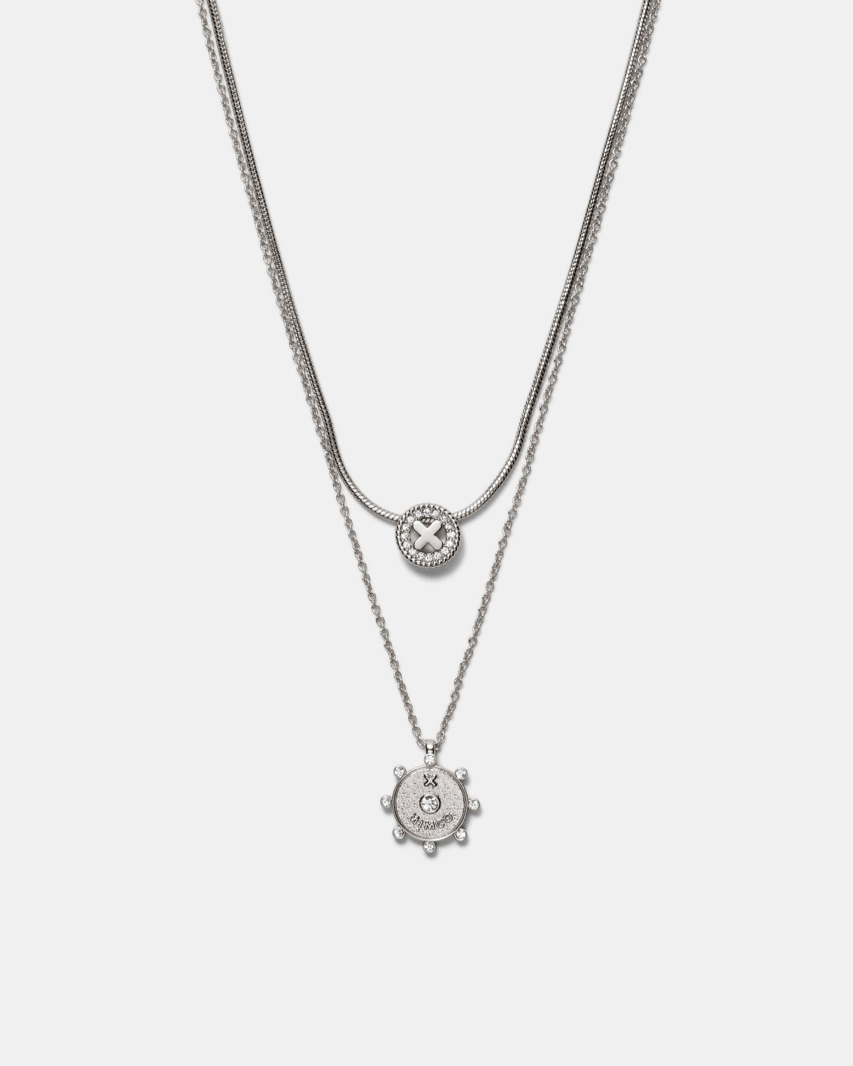 Amulet Duo Necklace - Silver